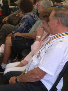 Korean War Veteran Edward Barberis sits with his wife, Ruth at the a presentation of the South Korean Ambassador for Peace Medal to Utah Korean War Veterans, Ivins, Utah, Oct. 16, 2014 | Photo by Holly Coombs, St. George News