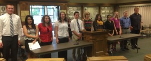 Cedar City Youth City Council were sworn in at council meeting, Cedar City, Utah, Oct. 22, 2014 | Photo by Holly Coombs, St. George News