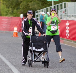 Mayor's Walk participants preparing to cross the finish line, St. George, Utah, October 4, 2014 | Photo by Samantha Tommer, St. George News