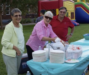 Volunteers set up for the BBQ, Steps for Hope, St. George, Utah, October 9, 2014 | Photo by Rhonda Tommer, St. George News