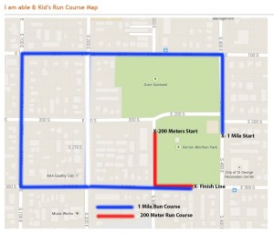 I Am Able and Kid's Run course map | Graphic courtesy of the City of St. George