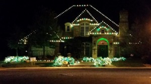 The Shipp family's home decorated green and white in honor of their son, Santa Clara, Utah, Nov. 10, 2014 | Photo courtesy of Denise Webster, St. George News