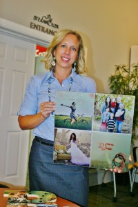 Stefanie Bevans holds up a photo gift printed on high-quality dibond aluminum, St. George, Utah, Oct. 1, 2014 | Photo by Cami Cox Jim, St. George News