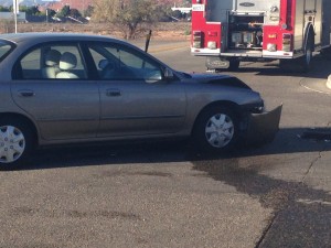 Accident at Sunland Drive and 400 East in St. George, Utah, Nov. 11, 2014 | Photo by Holly Coombs, St. George News