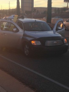 Gold Cross Ambulance attended to two accident within 20 minutes where occupants complained of pain after the collision, St. George, Utah, Nov. 28, 2014 | Photo by Holly Coombs, St. George News