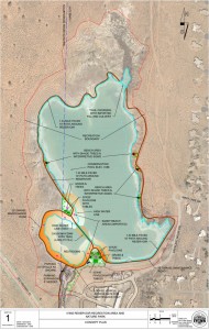 Proposed improvements to Ivins Reservoir. |Map courtesy of City of Ivins