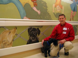 Peter Christensen and his dog Mukaluka Dirtypaws volunteering at a local hospital, St. George, Utah, undated | Photo courtesy of Peter Christensen, St. George News