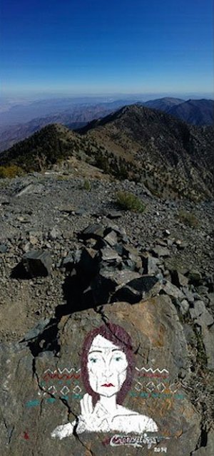 Casey Nocket leaves her mark at Death Valley's Telescope Peak, circa 2014 | Photo courtesy of Modern Hiker, St. George News