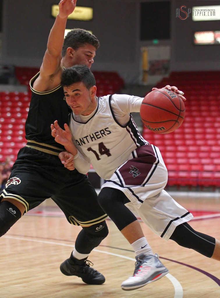 Chaz Petersen (14) . File photo from Pine View vs. Maple Mountain, Boys Basketball, St. George, Utah, Dec. 18, 2014 | Photo by Robert Hoppie, ASPpix.com, St. George News