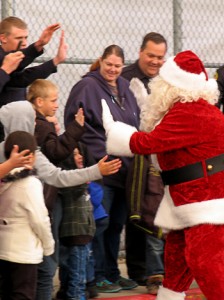 Santa was flown in to Wal-Mart Saturday morning for the Iron County "Shop with a Cop" event, Cedar City, Utah, Dec. 13, 2014 | Photo by Carin Miller, St. George News