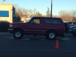 A Bronco involved in a collision on Green Springs Drive remains on scene until it is towed, Washington City, Utah, Dec. 29, 2014 | Photo by Holly Coombs, St. George News