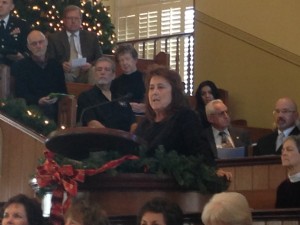 Solomon's Porch Foursquare Church Rev. Rickine Kestin speaks at the Interfaith Council Prayer Over the City event, St. George, Utah, Jan. 1, 2015 | Photo by Holly Coombs, St. George News