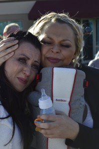 L-R: Tiffany McDonald with her sister Jessica Smart.  Smart helped in the project to provide a van for the McDonald family. Switchpoint Community Resource Center, St. George, Utah, Jan. 23, 2015 | Photo by Candice McMahon, St. George News         