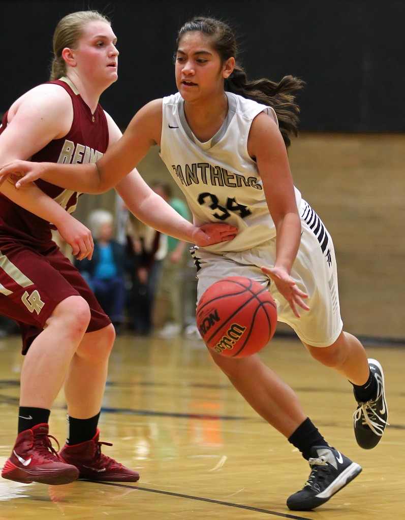 Lady Panther Breana Moeai, file photo from Cedar vs. Pine View Girls Basketball, St. George, Utah, Jan. 20, 2015 | Photo by Robert Hoppie, ASPpix.com, St. George News