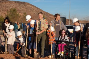 Members of the special needs community joined city officials and supporter of the All Abilities Park in breaking ground on the new facility located at Tonaquint Park, St. George, Utah, Jan. 15, 2015 | Photo by Hollie Reina, St. George News