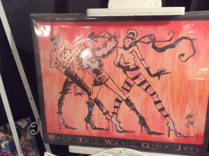 "Walk This Way," a piece of art inspired by the song by Aerosmith was created Gina Jrel, participating artist in the "Arts to Zion" tour, St. George, Utah, Jan. 15, 2015 | Photo by Holly Coombs, St. George News 