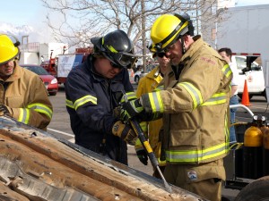 Utah fire fighters get hands-on learning at the Utah Valley University Fire and Rescue Academy's winter fire school program, St. George, Utah, circa, 2013| Photo courtesy of Lori Marshall, St. George News