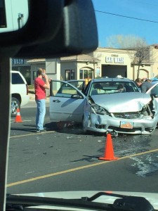 Collision on Sunset Boulevard in St. George, Utah, Jan. 24, 2015 | Photo courtesy of Jaqueline Lerner, St. George News