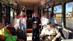 nside the new SunTran bus that took public officials, Ivins residents and members of the media on a run of the new SunTran Ivins bus route, Ivins, Utah, Jan. 21, 2015 | Photo by Mori Kessler, St. George News