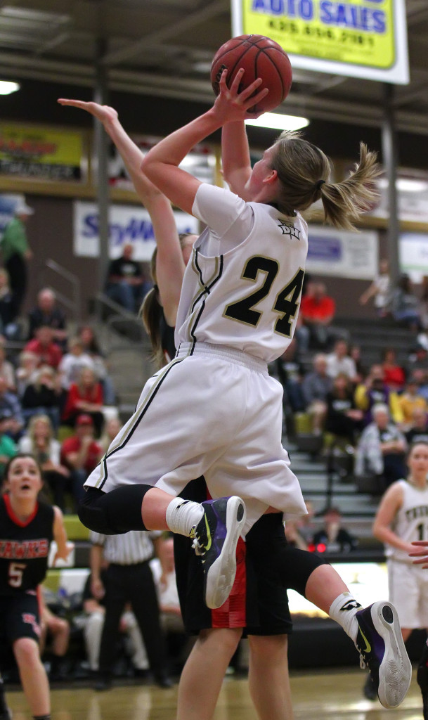 Ashley Beckstrand (24), file photo from North Sanpete vs. Desert Hills, Girls Basketball, St. George,  Utah, Feb. 21, 2015 | Photo by Rober Hoppie, ASPpix.com, St. George News