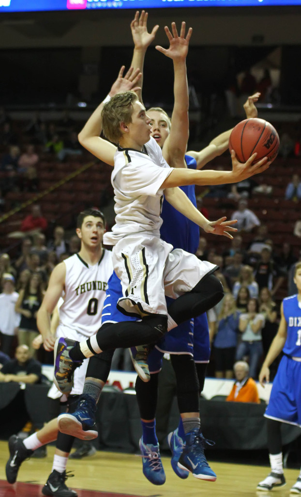 Logan Hokanson, file photo from Desert Hills vs. Dixie, 3A State Tournament, Salt Lake City, Utah, Feb. 27, 2015 | Photo by Robert Hoppie, ASPpix.com, St. George News