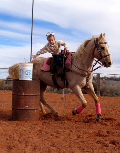 Rieghley Barrow practicing for the upcoming rodeo, St. George, Utah, Feb. 6, 2015 | Photo taken by Carin Miller, St. George News