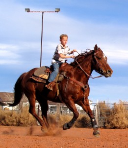 Riggun Barrow practicing for the upcoming rodeo, St. George, Utah, Feb. 6, 2015 | Photo taken by Carin Miller, St. George News