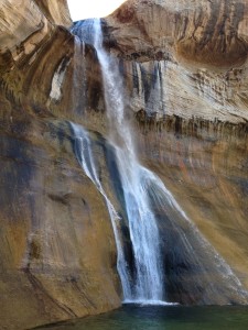 The Lower Calf Creek Falls descends 130 feet down the Escalante Canyons, near Boulder Town, Utah, Feb. 16, 2015 | Photo by Holly Coombs, St. George News