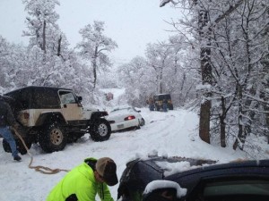 Search and rescue volunteers rescue stranded campers in Oak Grove, Washington County, Utah, Feb. 28, 2015 | Photos courtesy of Washington County Search and Rescue, St. George News