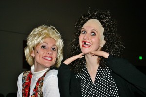 Rachel Fillmore, left, and Kenzie Drawe play various characters in "My Funny Valentine," Hurricane, Utah, Feb. 9, 2015 | Photo by Cami Cox Jim, St. George News