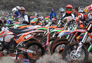 A sea of bikes lined up for the Big Bike Race, Littlefield, AZ, Feb. 28, 2015 | Photo by Leanna Bergeron, St. George News