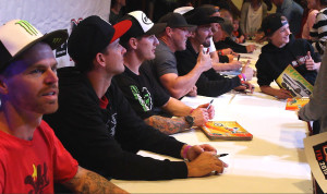 Pro riders take the opportunity to meet and greet fans, Feb, 20, 2015, Mesquite, Nevada | Photo by Leanna Bergeron