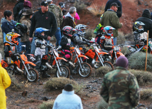 Pee Wee riders before the start of the race, Littlefield, AZ, Feb. 28, 2015 | Photo by Leanna Bergeron, St. George News