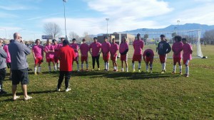 Boys, L-R, Blake,Tyson, Chepe, Riley, Aaron, Johnathan, Javier, Jorge, Jose,Kalob, Angel,Pepito, Israel, Richy, Eddie with coaches, Mike, Time and Jose weating their pink shirts in honor of teammate Juan Solares who passed away shortly before the team competed in Utah's President's Cup and won, location and date not specified | Photo courtesy of Team Manager Laurie Dudley, St. George News