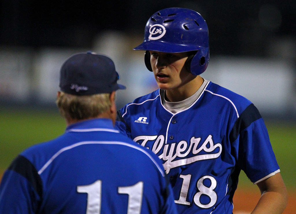 Tyson Fisher (18) played well for Dixie, file photo from Fremont vs. Dixie, St. George, Utah, Mar. 14, 2015 | Photo by Robert Hoppie, ASPpix.com, St. George News