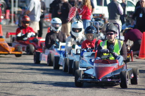 Racers take off at the 15th annual SkyWest Mini Indy charity race held at the Ridge Top Complex, St. George, Utah, March 20, 2015 | Photo by Hollie Reina, St. George News
