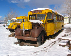 Buses is in every stage of development from storage to ready to rent, Mystic Hot Springs, Monroe, Utah, March 2, 2015 | Photo by Carin Miller, St. George News 