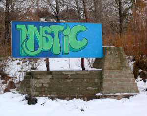 The Mystic Hot Springs welcome sign that greets visitors as they arrive, Mystic Hot Springs, Monroe, Utah, March 2, 2015 | Photo by Carin Miller, St. George News 