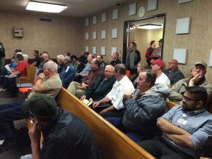 Over 60 people attended Monday's commission meeting for the decision regrading the Iron County Ambulance Service, Parowan, Utah, March 9, 2015 | Photo by Devan Chavez, St. George News