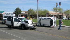 An accident on Brigham Road in Bloomington sent two people to the hospital Saturday | Photo by Ric Wayman, St. George News