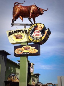 A new Barista’s Restaurant sign in Hurricane is leaving many people with a bad taste in their mouths and sparking outrage within the community, Hurricane, Utah, March 17, 2015 | Photo by Kimberly Scott, St. George News 