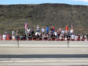 Spectators enjoying the racing at the Ridge Top Complex Saturday, March 21 | Photo by Ric Wayman, St. George News