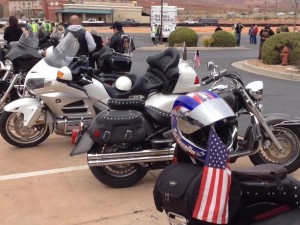 "The Wall That Heals" arrives at Zion Harley Davidson escorted by the Patriot Guard Riders of the Vietnam Veterans of America, Southern Utah Chapter 961, Washington City, Utah, March 11, 2015 | Photo by Hollie Reina, St. George News