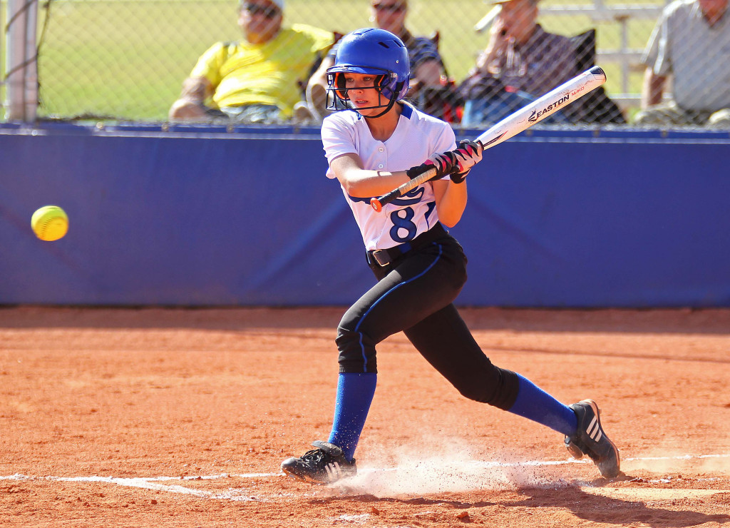 Dixie's Mickell Chidester, file photo from Snow Canyon vs. Dixie, Softball, St. George, Utah, Apr. 21, 2015 | Photo by Robert Hoppie, ASPpix.com, St. George News