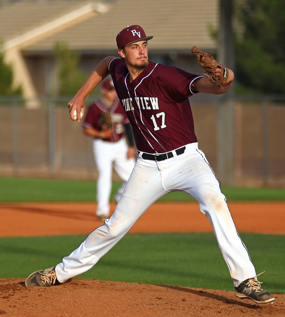 Pine View pitcher Dakota Donovan, Cedar vs. Pine View, Baseball, St. George, Utah, Apr. 21, 2015 | Photo by Robert Hoppie, ASPpix.com, St. George News