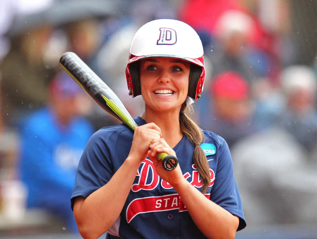 Dixie State's Sheila Gelter, Dixie State University vs. Azusa Pacific University, Softball, St. George, Utah, Apr. 25, 2015 | Photo by Robert Hoppie, ASPpix.com, St. George News