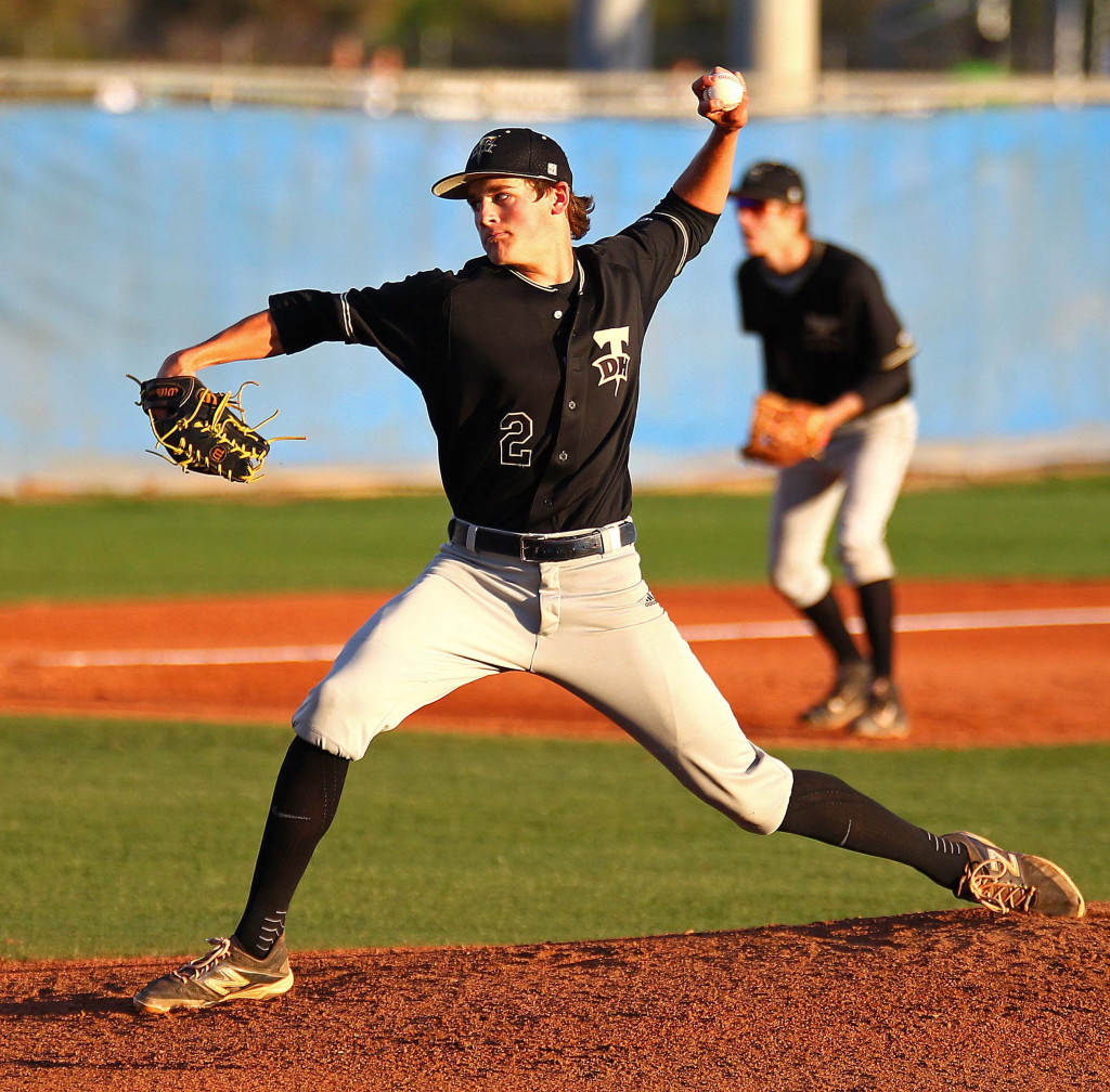 Thunder starting pitcher Brayson Hurdsman (2), Desert Hills vs. Dixie, Baseball, St. George, Utah, Mar. 31, 2015 | Photo by Robert Hoppie, ASPpix.com, St. George News