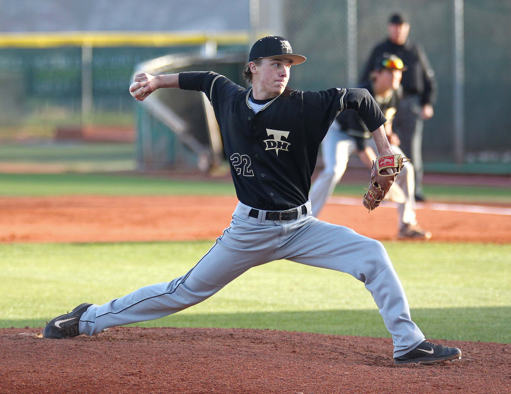 Thunder starting pitcher Kayson Bowler (22), file photo from Desert Hills vs. Snow Canyon, Baseball, St. George, Utah, Apr. 7, 2015 | Photo by Robert Hoppie, ASPpix.com, St. George News