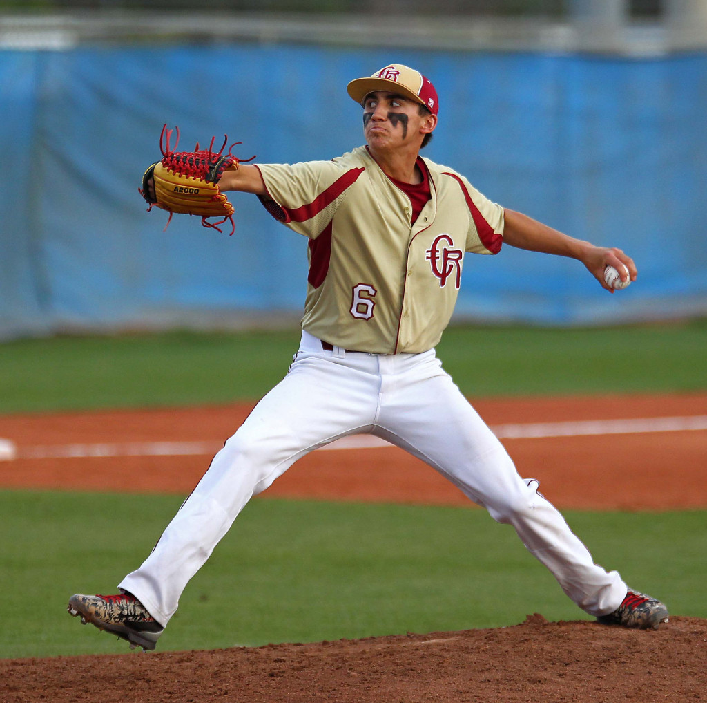 Cedar starting pitcher Kyler Carrizosa (6), file photo from Cedar vs. Dixie, Baseball, St. George, Utah, Apr. 10, 2015 | Photo by Robert Hoppie, ASPpix.com, St. George News