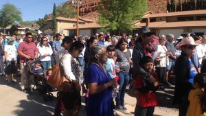 More than 100 people walked with religious leaders to reflect on  Jesus Christ, St. George, Utah, April 3, 2015 | Photo by Holly Coombs, St. George News